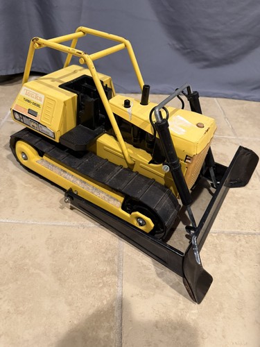 Tonka Turbo-Diesel Bulldozer Yellow Tracked Dozer Toy Turbo-Diesel