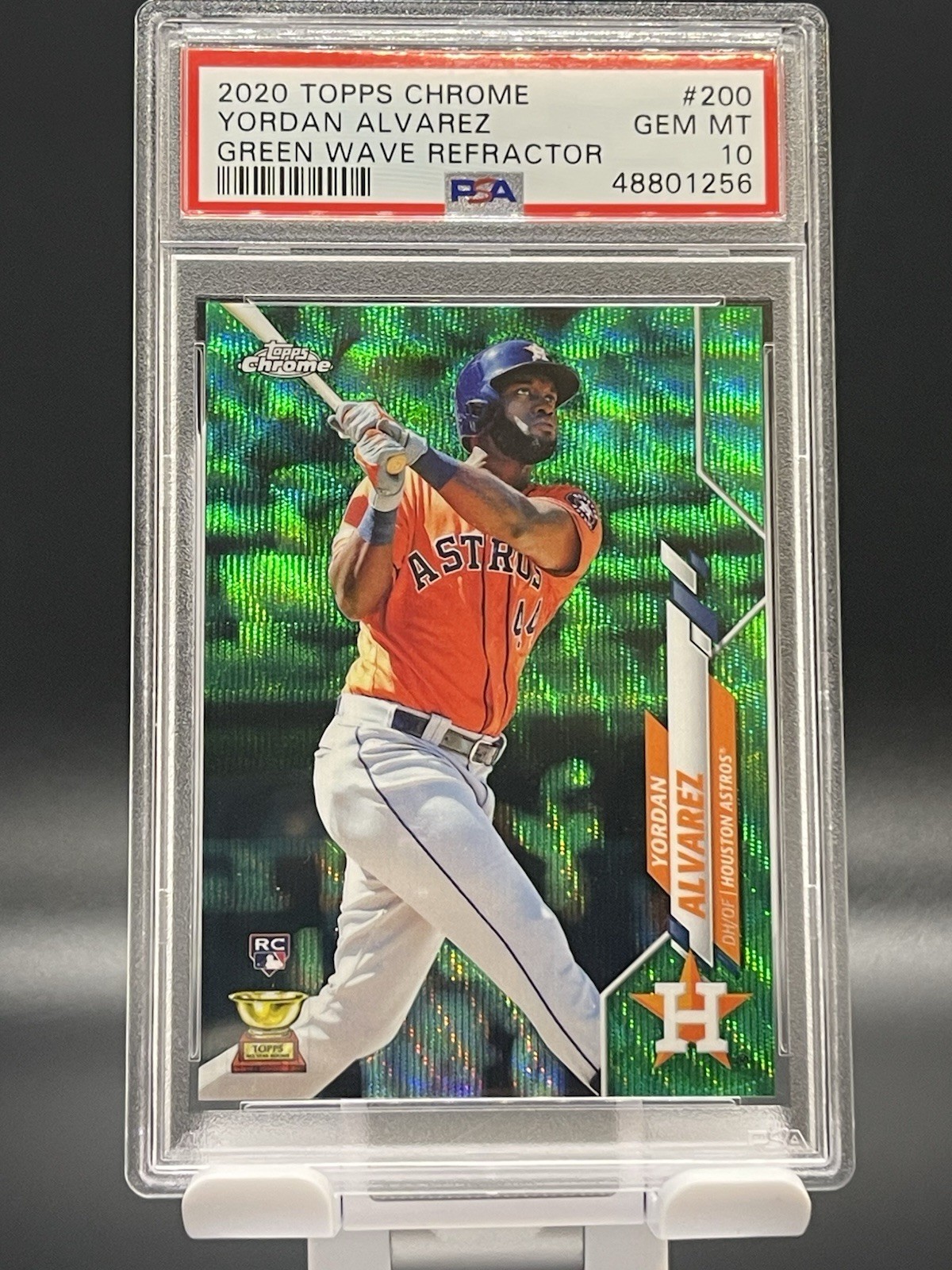 2020 Topps Chrome Yordan Alvarez #200 Green Wave Refractor /99 PSA 10 Rookie RC