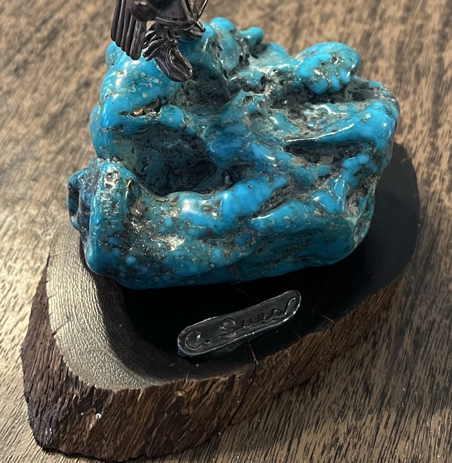 Vintage Carol Sues Silver & Turquoise Kachina Figure Native American