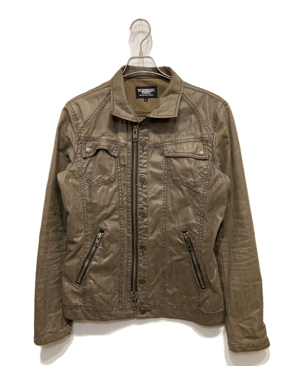 TORNADO MART zip-up jacket Size: 36 Khaki Men TBL-0506 | eBay