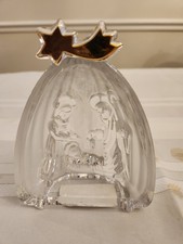 Vintage Christmas Mikasa Golden Stars Crystal Nativity Scene 1984 Germany