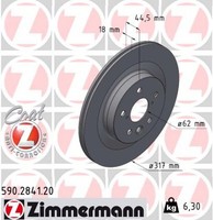 2X Zimmermann Bremsscheibe Coat Z 590.2841.20 FüR Toyota RAV 5 Bz4X MXAA52 AWD