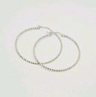 Taxco Sterling Silver Native Mexico Diamond Cut 45mm Hoop Earrings — photo 4