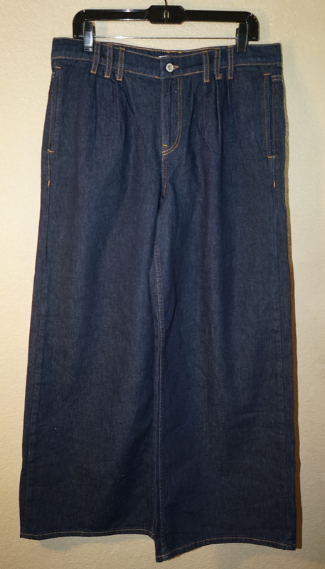 Please M dark denim wide leg palazzo jeans for women