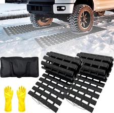 Portable Recovery Traction Mat Tracks for Car/Truck in Mud, Snow, Ice，Sand Emerg