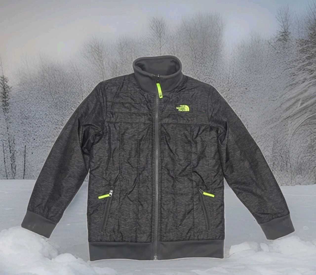 The North Face Winter Jacket Boys Youth Large 14 16 Reversible Chimbo Yukon Ski