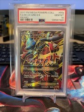 2017 POKEMON MEGA POWERS COLL PROMO #55A FULL ART/M LUCARIO EX PSA 10