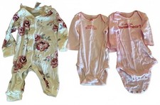 17 Piece Adorable Baby Bodysuits  One Pieces Lot 0-3 Months