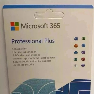 Microsoft 365 Professional  5 PC or Mac lifetimeLicense  USB media