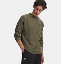 Under Armour Men's Waffle Crew Long Sleeve Shirt Marine Green Medium 1302355 NWT