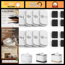 Replacement Filters for Cat Water Fountain - 8 Count, Ultra Quiet, 4-Month Suppl
