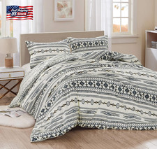 Chezmoi Collection Colby 3-Piece Southwestern Tribal Lodge Comforter Set, Queen