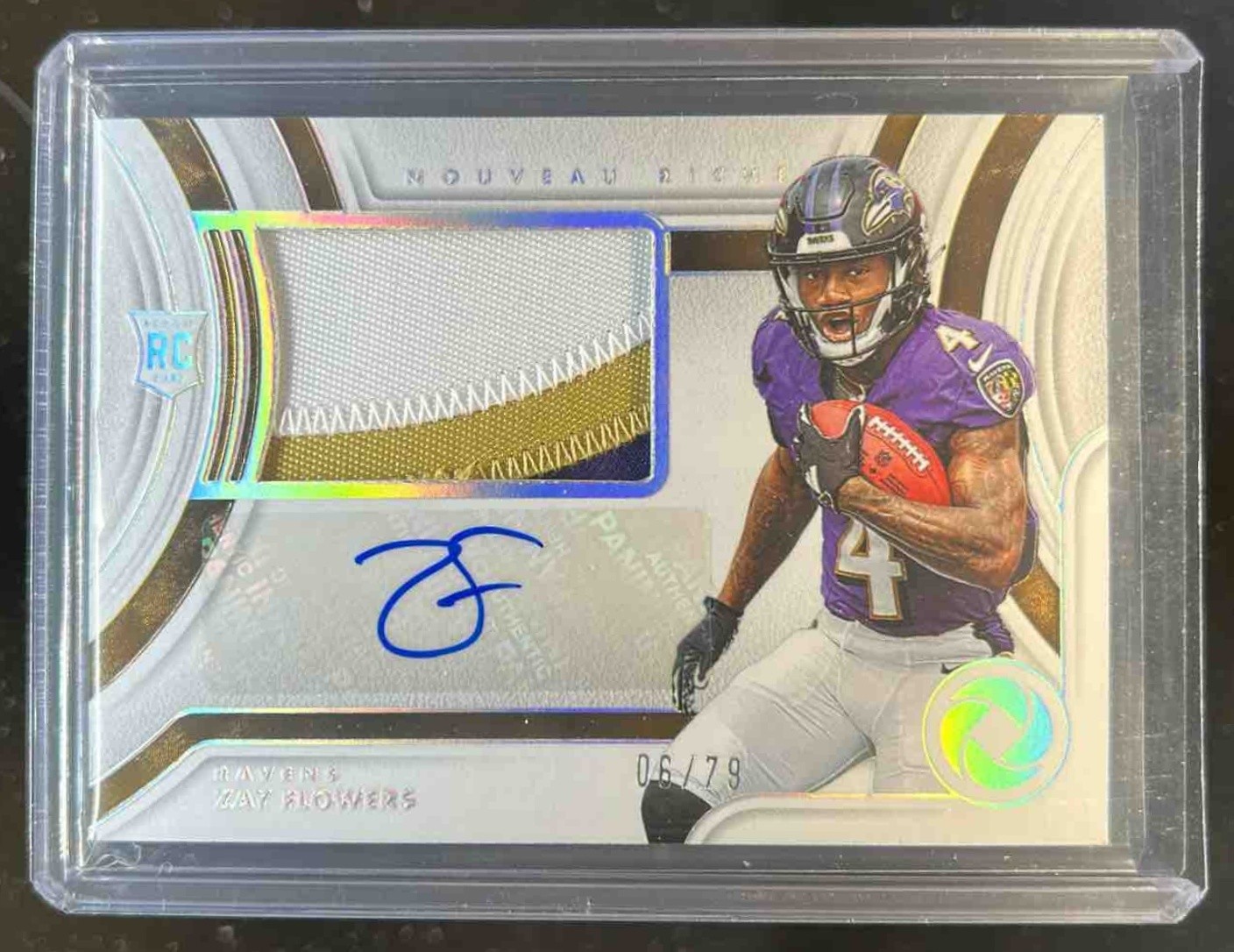 Zay Flowers Panini Gold Standard Nouveau Riche Patch Autographs #NR7 Base