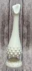 Fenton Hobnail Milk Glass Swung Footed Bud Vase Vintage