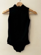 Black High Neck Leotard Bodysuit Jazz Dance Women  s S/M