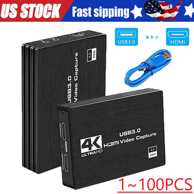 4K Audio Video Capture Card USB 3.0 HDMI Video Capture Device HD Recording Lot