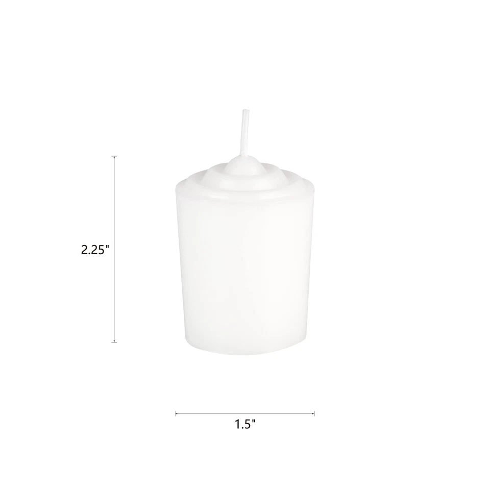 12 velas votivas blancas sin perfume, vela de cera vertida a mano 15 horas 1,5 pulgadas... Foto 2 de 4