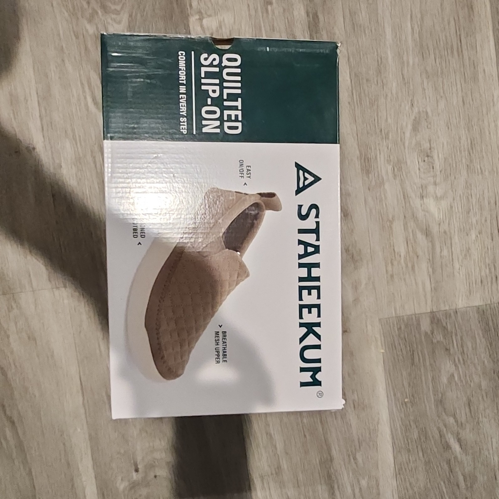 Staheekum Quilted Slip-On Comfort Women's Mesh Shoes Beige Size 9 Flat