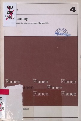 Zielplanung : 2 Plädoyers f. e. erw. Rationalität. Planen ; H. 4 Vente, Rolf E.: