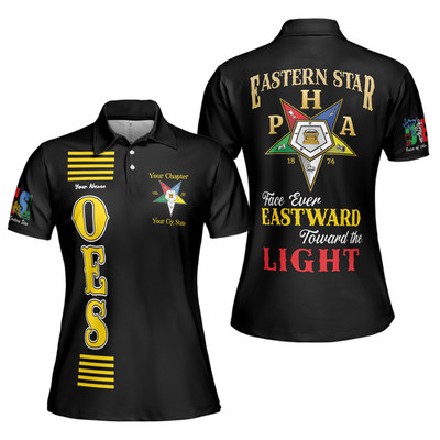 Personalized Name OES Order of Eastern Star Face ever  Women 3D Polo Shirt