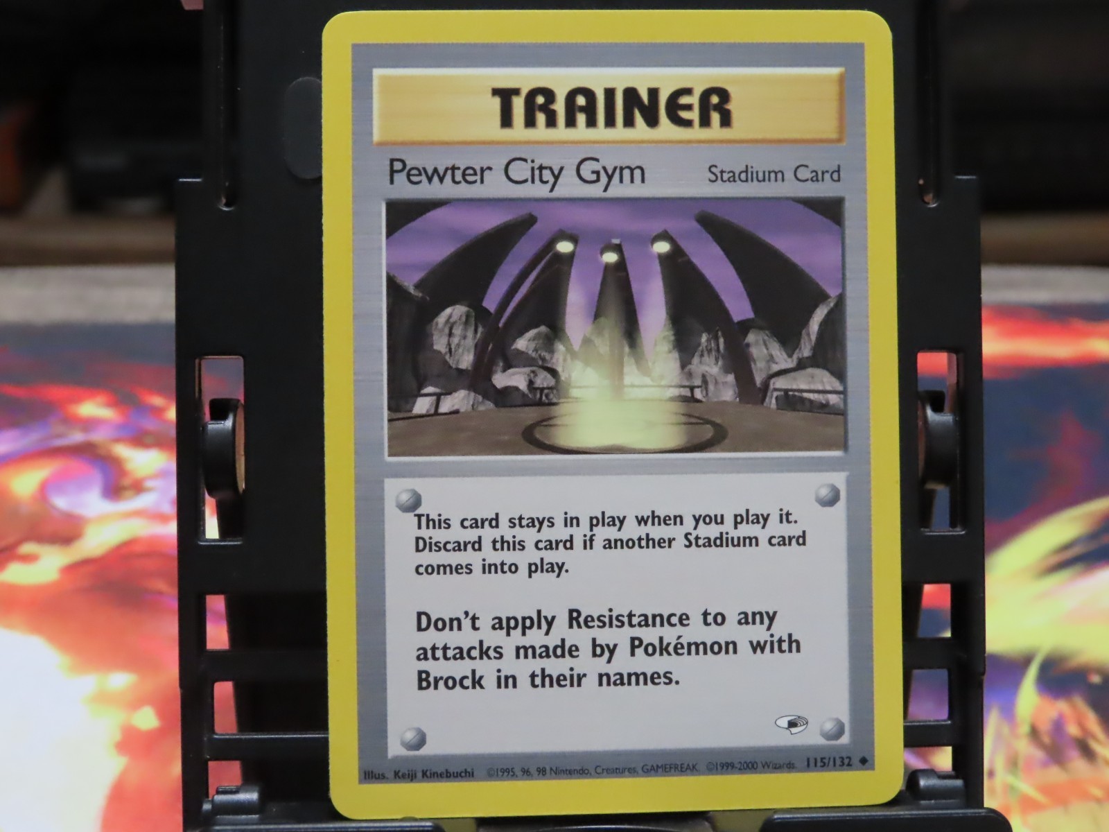 Pewter City Gym 115/132 Gym Heroes LP Pokemon Card WOTC Vintage Uncommon Trainer