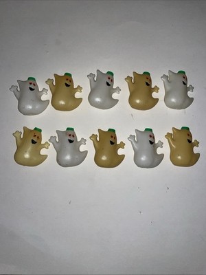 Vintage 1989 Hallmark Plastic Blow Mold Halloween String Light Ghost 10 Pieces