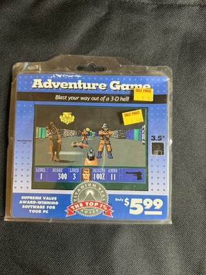 Wolfenstein 3D CrystalVision Software PC 3.5'' Floppy Disk Vintage Computer Game