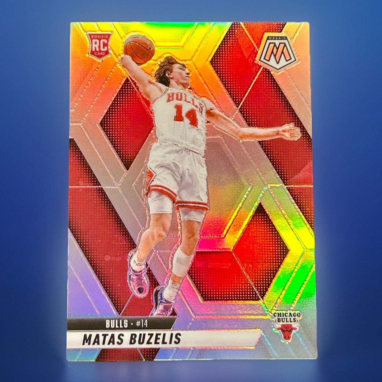 Matas Buzelis Silver Prizm Rookie Card 2024-25 Panini Mosaic #223