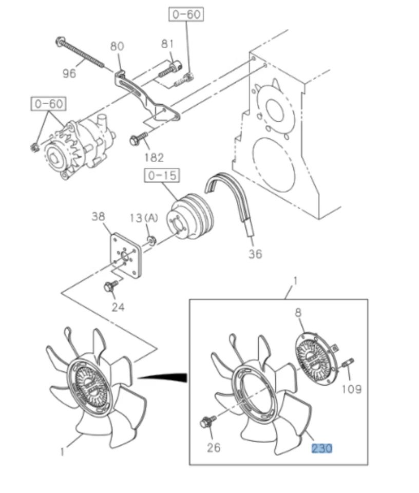 Hoja de enfriamiento del ventilador para Isuzu NRR NQR NPR-HD NPR 4HK1 5,2 L 04-24 Foto 2 de 4