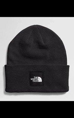 NWT THE NORTH FACE BIG BOX MENS CUFFFED Knit beanie Hat_Black