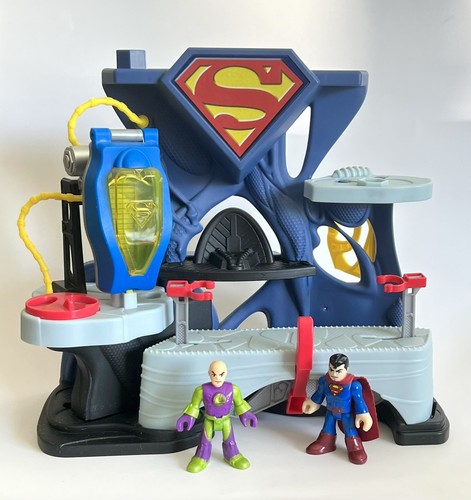Fisher Price Imaginext DC Super Friends Superman Lair Fortress W/Superman & Lex - Picture 1 of 6