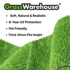 Premium Artificial Grass 30mm | Realistic & Soft Pet-Friendly Fake Grass Lawn