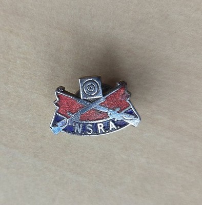 Vintage NSRA The National Small-bore Rifle Association Knopfloch Revers Abzeichen
