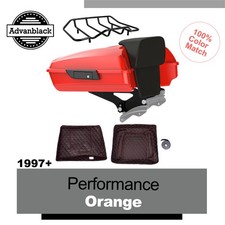 Performance Orange Razor Tour Rear Trunk Luggage Top Box Fits Harley 1997+