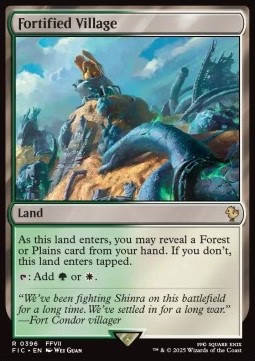 Magic/MTG Fortified Village FIC-396 Rare Französisch NM