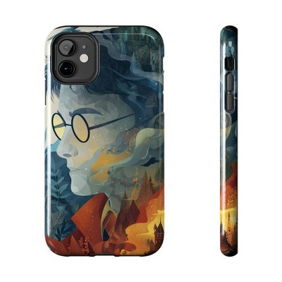 Harry Potter, Graphic, Boy Wizard Phone Case | Magic Forest Tough Phone Case