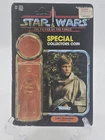 1985 Vintage Star Wars POTF LUKE PONCHO Card Back W/Attached Bubble,Inner Tray