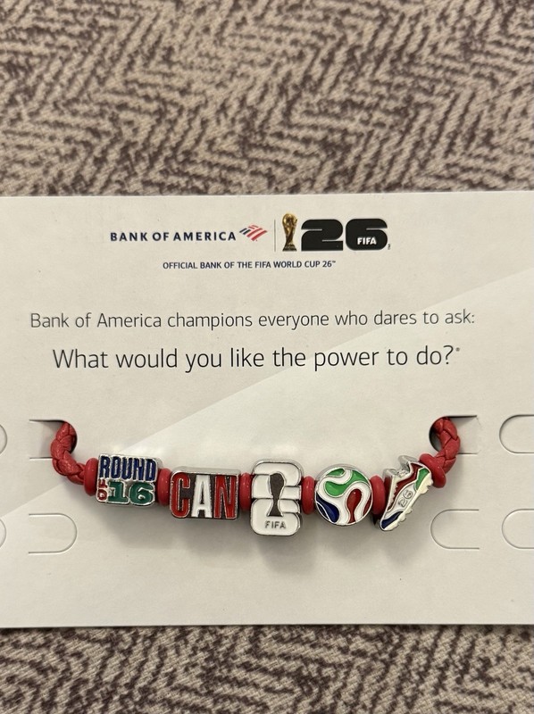 Bank of America Charm Bracelet Canada FIFA World Cup 2026 Round Of 16 Charm