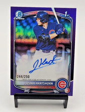 2025 Bowman Chrome Josiah Hartshorn 1st Auto Purple Refractor /250 Cubs
