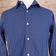 Banana Republic Shirt Mens Medium Blue Non-Iron Slim Fit L/S Button Up L1