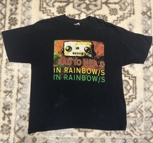 Radiohead In Rainbows Tour Tshirt　白　XS Radiohead - In Rainbows 2007 era white tour t-shirt | Depop