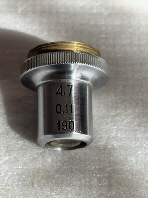 LOMO Microscope Objective 4.7x 0.11 190 mm tube Macro RMS thread