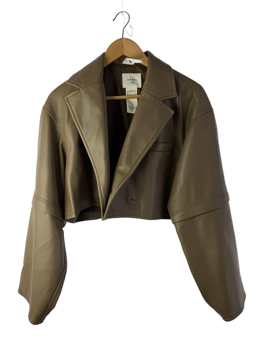 Ameri 2Way Leather Short Jacket/Free/ Leather/Beg… - image 1