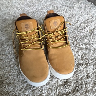 Timberland Street Men s Brown Leather Lace-Up Sneakers US 11 EU 45 Logo