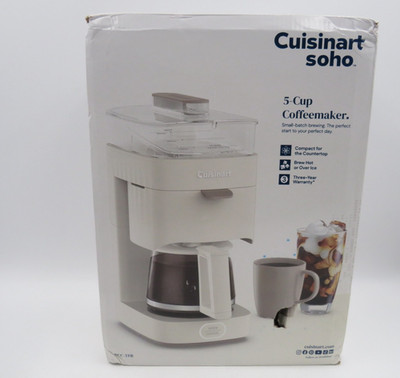 Cuisinart Soho DCC-5TR 5-Cup Drip Coffeemaker One-Touch Operation Truffle NEW