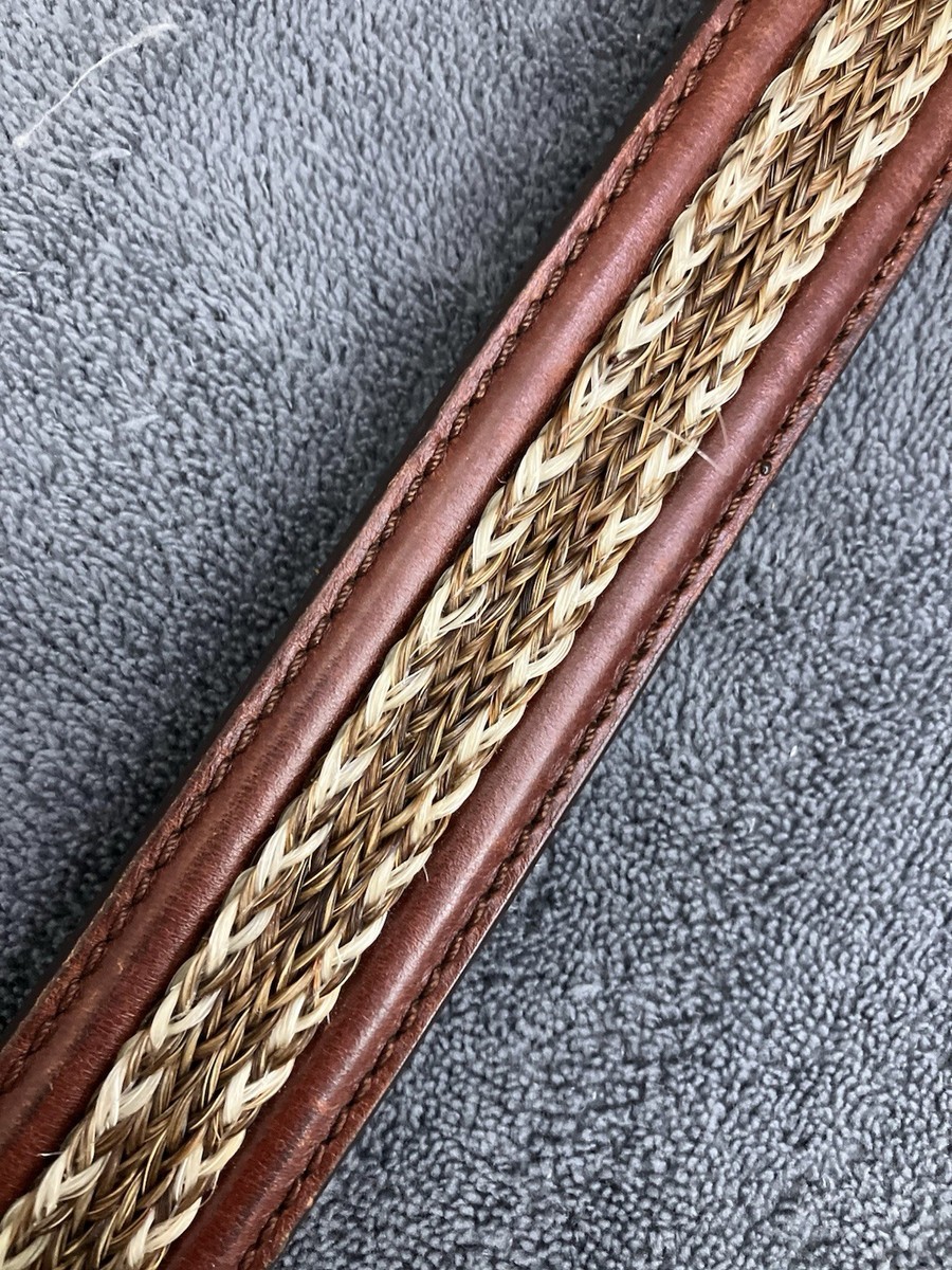 VTG Tony Lama Don Diego Ranger Belt Men's 38 Brown Leather Western Braid ISSUE View 6