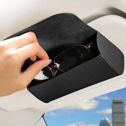 Auto Brille Box Universal Leder Sonnenbrille Fall Aufbewahrung halter Tasche - Bild 10 von 13