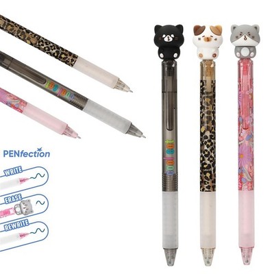 PENfection 1x Gelstift mit Katzen-Topper niedliche Tierkappen zufällige Auswahl
