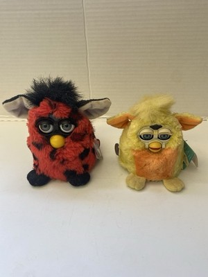 Vintage Furby Lot Ladybug 1998 & Furby Baby Sunny Yellow 1999 Tiger Untested