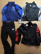 Nike Jacket Pants Youth 7 Full Zip Lot Logo 6-7 Years Of 4 Black Red Blue